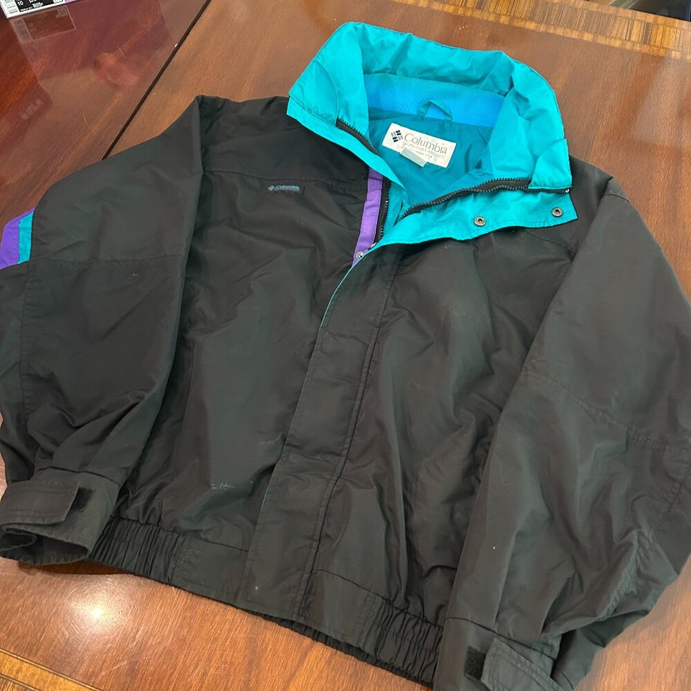 90s Columbia Windbreaker Purple and Teal